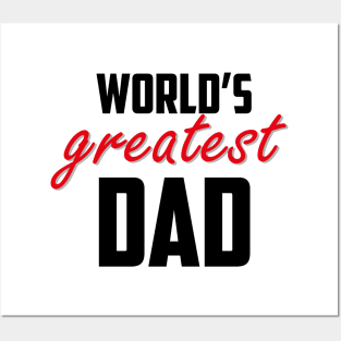 World's Greatest Dad Red and Bold Posters and Art